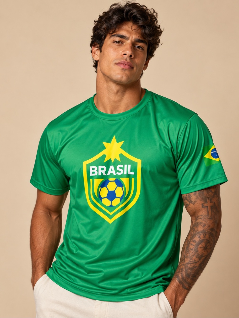 NWT Brazil Brasil Soccer Jersey Green World Cup Futbol Shirt Large